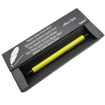Signator® C598 Sarı Tükenmez Kalem | İsme Özel Kalem | Hediyelik Kalem