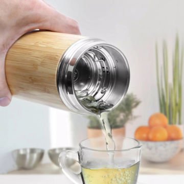 Wings Bambu İsme Özel Çelik Termos 500ml. | 304 Paslanmaz Çelik - Kaydırmaz Taban - Kilitli Bardak Kapak - Sızdırmaz