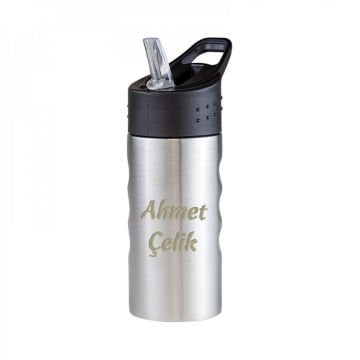 Wings Brushed İsme Özel Çelik Matara 500ml. | 304 Paslanmaz Çelik - Kaydırmaz Taban