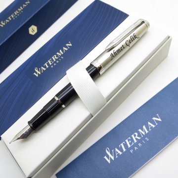 Waterman Embleme Siyah CT Dolma Kalem | İsme Özel Kalem | Hediye Kalem