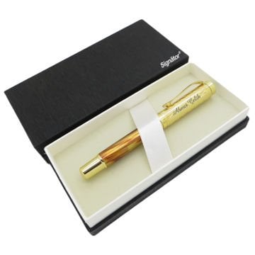 Signator® ST145 Sedefli Gold Metal Roller Kalem | İsme Özel Kalem
