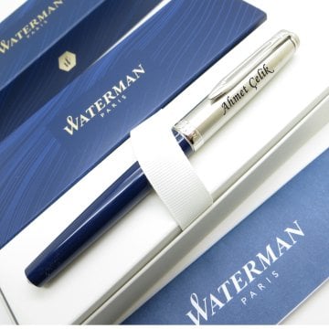 Waterman Embleme Mavi CT Dolma Kalem | İsme Özel Kalem | Hediye Kalem