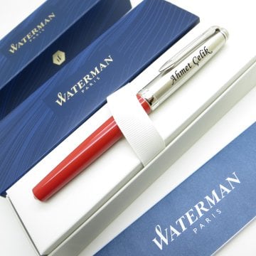 Waterman Embleme Kırmızı CT Dolma Kalem | İsme Özel Kalem | Hediye Kalem