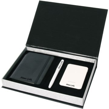 Wings Almon Hediyelik Set | İsme Özel | 5000mAh Powebank +  Cep Defteri + Roller Kalem | Hepsi İsme Özel