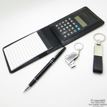 Wings Cooper Hediyelik Set | İsme Özel | 8Gb Usb Bellek + Hesap Makineli Bloknot + Anahtarlık + Roller Kalem | Hepsi İsme Özel