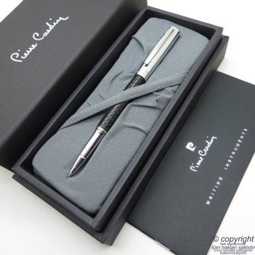 Pierre Cardin Axis Siyah Krom Roller Kalem | İsme Özel Kalem