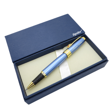 Signator® ST157 Fresh Blue Gold Metal Roller Kalem | İsme Özel Kalem