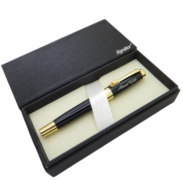 Signator® ST159 Fresh Black Gold Metal Roller Kalem | İsme Özel Kalem