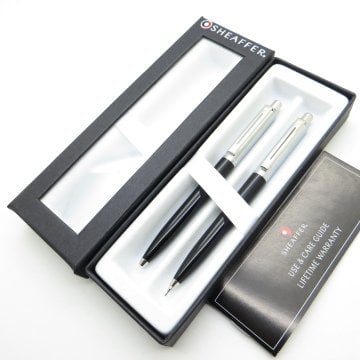 Sheaffer Sentinel Siyah 07mm Versatil Uçlu Kalem + Tükenmez Kalem Set | İsme Özel Kalem