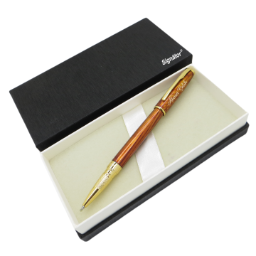 Signator® ST162 Sedefli Slim Gold Metal Alev Roller Kalem | İsme Özel Kalem
