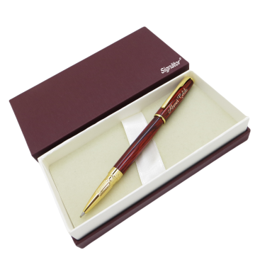 Signator® ST163 Sedefli Slim Bordo Gold Metal Roller Kalem | İsme Özel Kalem