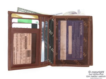 Hakiki Deri Cüzdan | İsme Özel Cüzdan | 10x11,5 Dikey | TM 1466-2 Hediyelik Cüzdan