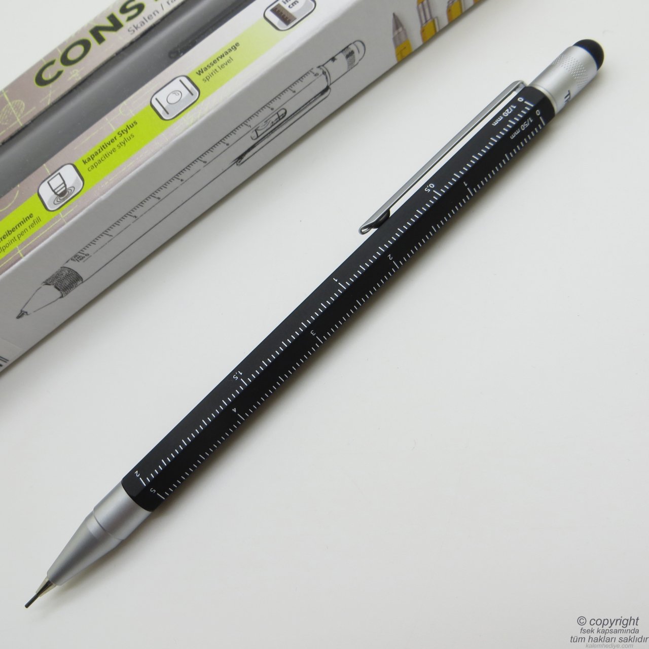 Troika Construction Stylus Versatil Kalem Siyah | İsme Özel Kalem