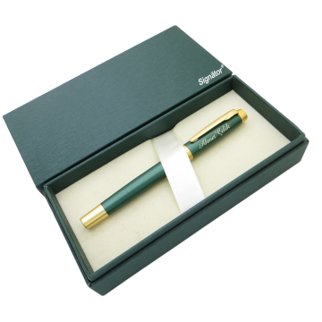Signator® ST175 Mat Yeşil Gold Metal Roller Kalem | İsme Özel Kalem
