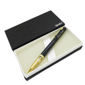 Signator® ST177 Parlak Siyah Gold Metal Roller Kalem | İsme Özel Kalem