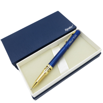 Signator® ST180 Mavi Gold Metal Roller Kalem | İsme Özel Kalem