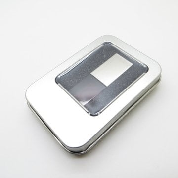 Wings Kişiye Özel Led Işıklı Kırmızı Kristal Usb Bellek 16GB Cam-Metal Gümüş Gri | İsme Özel Usb Bellek | Hediyelik Usb Flash Bellek