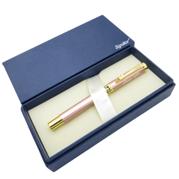 Signator® ST182 Crocodile Pembe Gold Metal Roller Kalem | İsme Özel Kalem