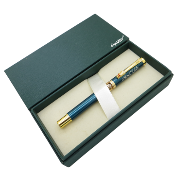Signator® ST184 Crocodile Turkuaz Gold Metal Roller Kalem | İsme Özel Kalem