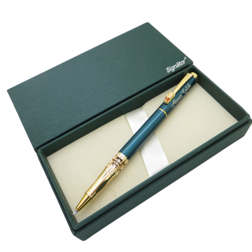 Signator® ST184 Crocodile Turkuaz Gold Metal Roller Kalem | İsme Özel Kalem