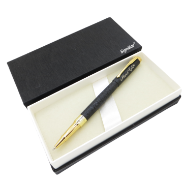 Signator® ST185 Slim Bazalt Siyah Gold Metal Roller Kalem | İsme Özel Kalem