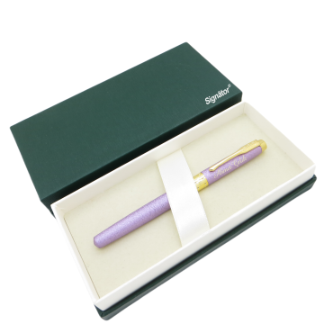 Signator® ST186 Slim Bazalt Lila Gold Metal Roller Kalem | İsme Özel Kalem