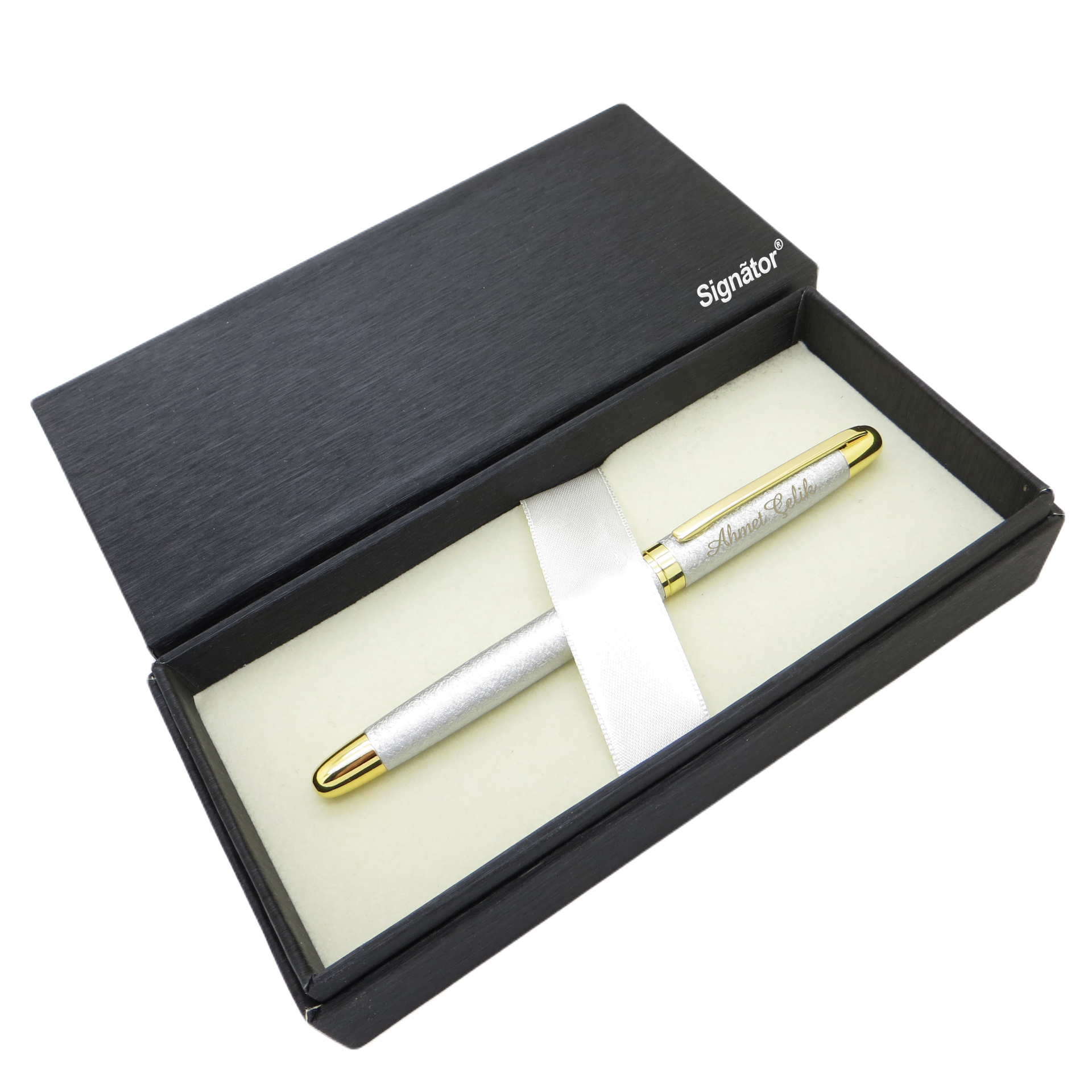 Signator® ST192 Slim İnci Bazalt Metal Roller Kalem | İsme Özel Kalem