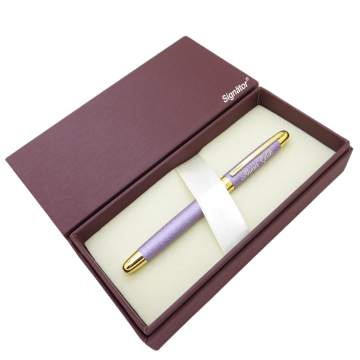 Signator® ST194 Slim Lila Bazalt Metal Roller Kalem | İsme Özel Kalem