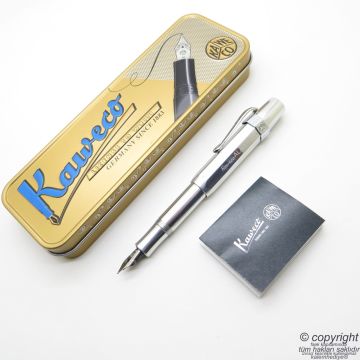 Kaweco 10000628 Al Sport Parlak Krom Dolma Kalem  | İsme Özel Kalem