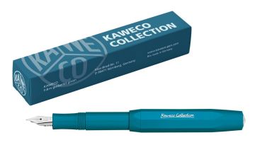 Kaweco 10002333 Klasik Sport Collection Cyan Blue Dolma Kalem Fine | İsme Özel Kalem
