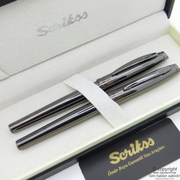 Scrikss 39 Titanyum Dolma Kalem + Roller Kalem Set | Scrikss Oscar | İsme Özel Kalem | Hediye Kalem