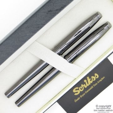 Scrikss 39 Titanyum Dolma Kalem + Roller Kalem Set | Scrikss Oscar | İsme Özel Kalem | Hediye Kalem