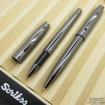 Scrikss 39 Titanyum Roller Kalem + Tükenmez Kalem Set | Scrikss Oscar | İsme Özel Kalem | Hediye Kalem