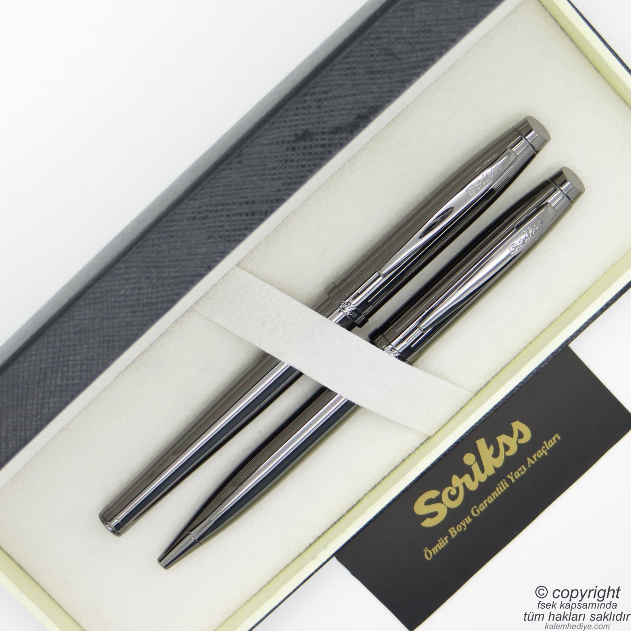 Scrikss 39 Titanyum Roller Kalem + Tükenmez Kalem Set | Scrikss Oscar | İsme Özel Kalem | Hediye Kalem