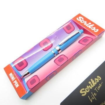 Scrikss İsme Özel Mini Pen Mavi Tükenmez Kalem