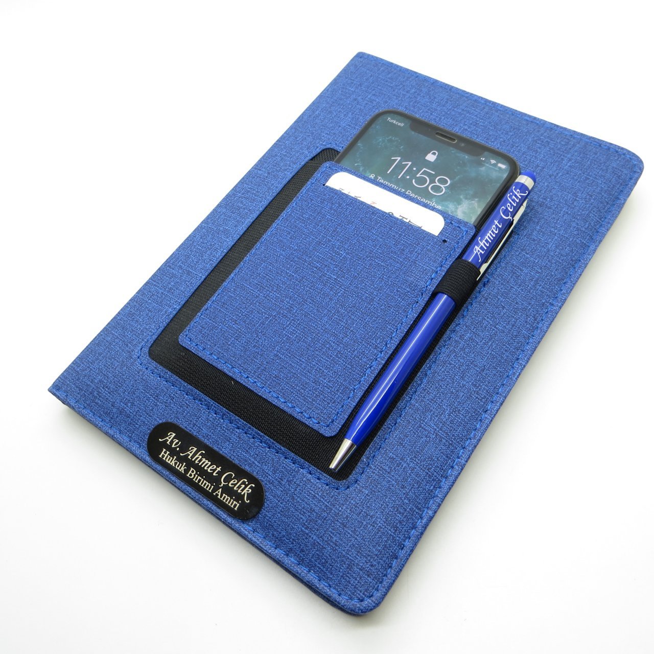 Wings SG176 İsme Özel Mavi Kanguru Defter + Touch Kalem Set | Hepsi İsme Özel