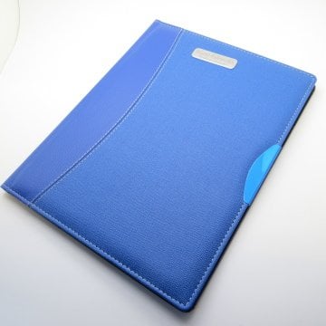 İsme Özel A4 Sekreter Bloknot Lacivert Termo Deri Titanyum Roller Kalem |23x31| Kağıtlık-Kartlık-Hesap Makinesi ve Kalem | Hepsi İsme Özel | MED252