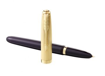 Parker 51 Deluxe Mürdüm 18K Altın GT Dolma Kalem | İsme Özel Kalem | Hediyelik Kalem