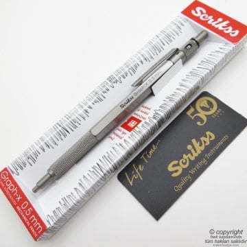 Scrikss Graph-x 0.5mm Kurşun Gri | İsme Özel Kalem