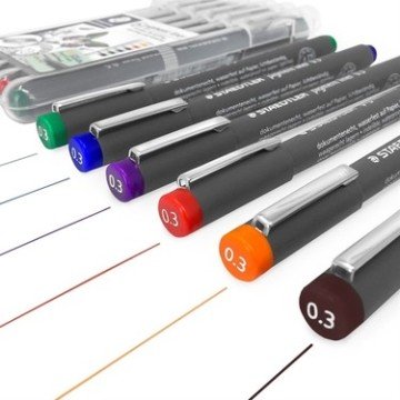 Staedtler 308 03-6 0.3mm Pigment Liner Mor Roller Kalem 1 Adet