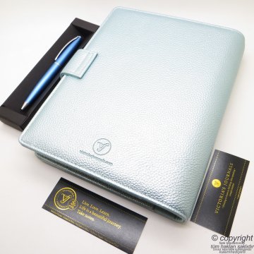 İsme Özel Tarihsiz Haftalık Organizer ve Kalem 15x21 | Soft Blue