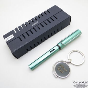 Lamy Al Star Mavi-Yeşil Dolma Kalem + Kalem Kılıfı | Lamy Kalem | Hepsi İsme Özel