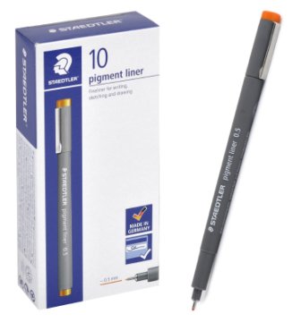 Staedtler 308 05-9 0.5mm Pigment Liner Siyah Kalem 1 Adet