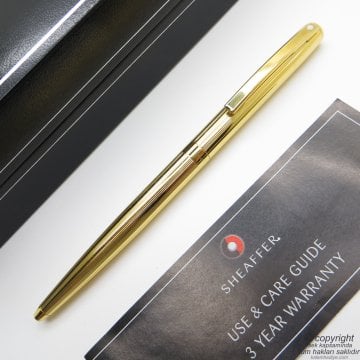 Sheaffer Sagaris Altın Kaplama Tükenmez Kalem | İsme Özel Kalem