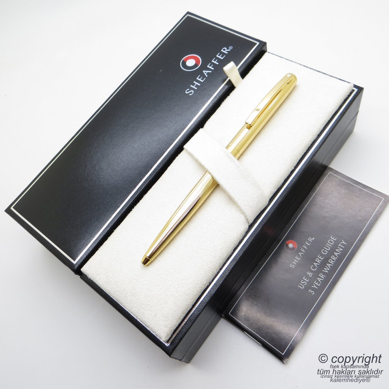 Sheaffer Sagaris Altın Kaplama Tükenmez Kalem | İsme Özel Kalem
