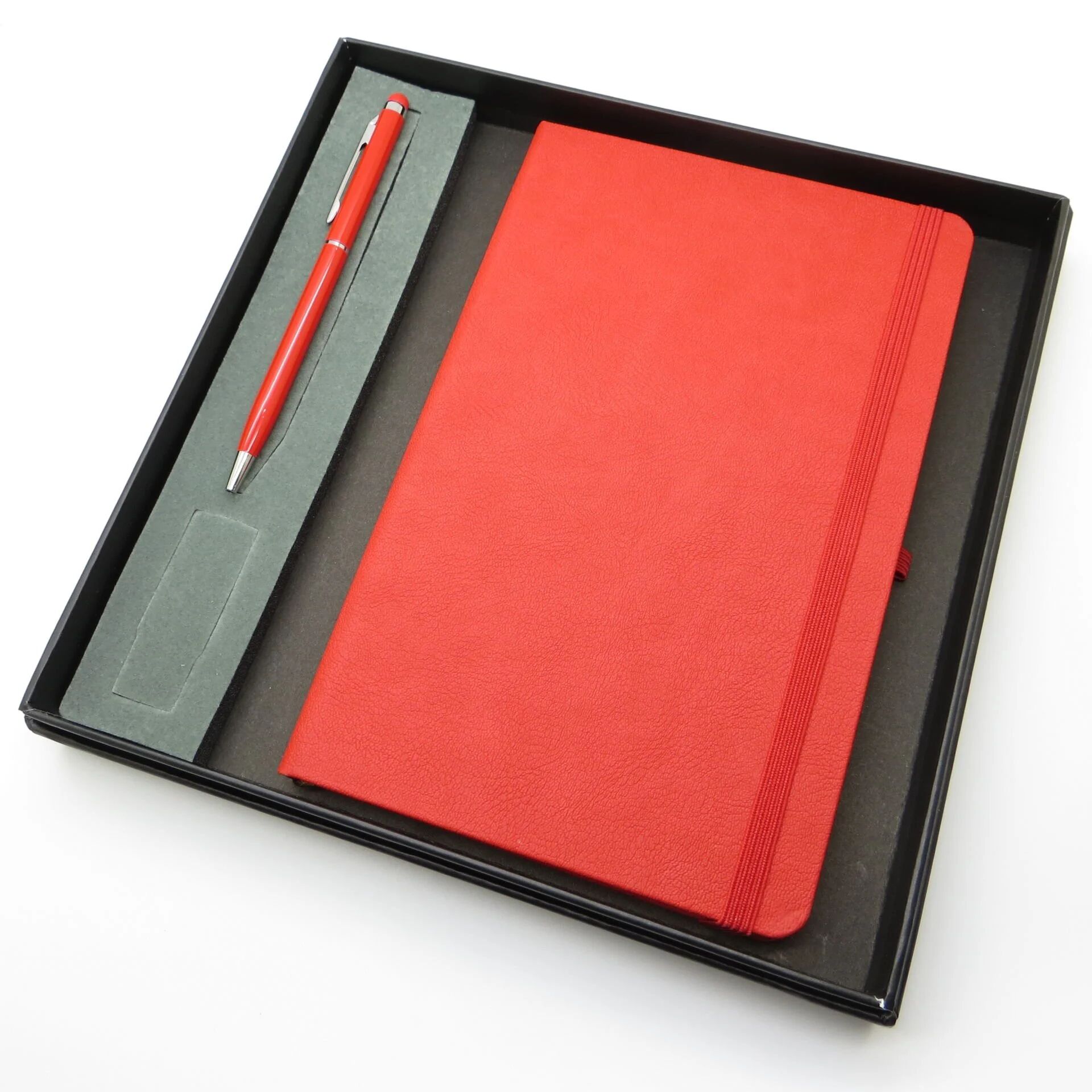 Signator® Codex | N101 Kişiye Özel Defterli Set - İsme Özel Kırmızı Kalem + İsme Özel Kırmızı Defter | İsme Özel Kutusunda Hediyelik Set