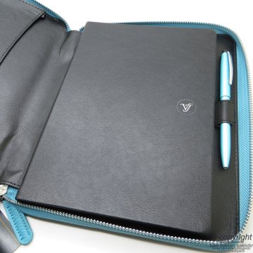İsme Özel Fermuarlı Folder Tarihsiz Organizer ve Scrikss Kalem 15x21 | Turkuaz