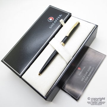 Sheaffer Sagaris Parlak Siyah Altın Tükenmez Kalem | İsme Özel Kalem