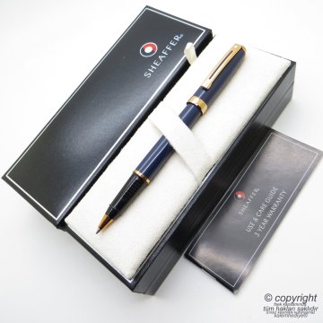 Sheaffer Prelude Kobalt Mavi Rose Gold Roller Kalem | İsme Özel Kalem
