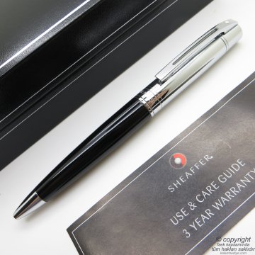Sheaffer 300 Krom Siyah Tükenmez Kalem | İsme Özel Kalem